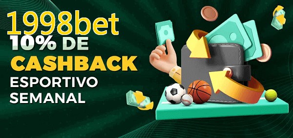 10% de bônus de cashback na 1998bet